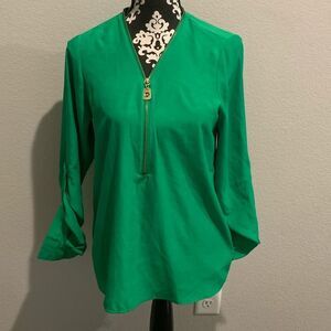 Michael Kors green chiffon blouse
